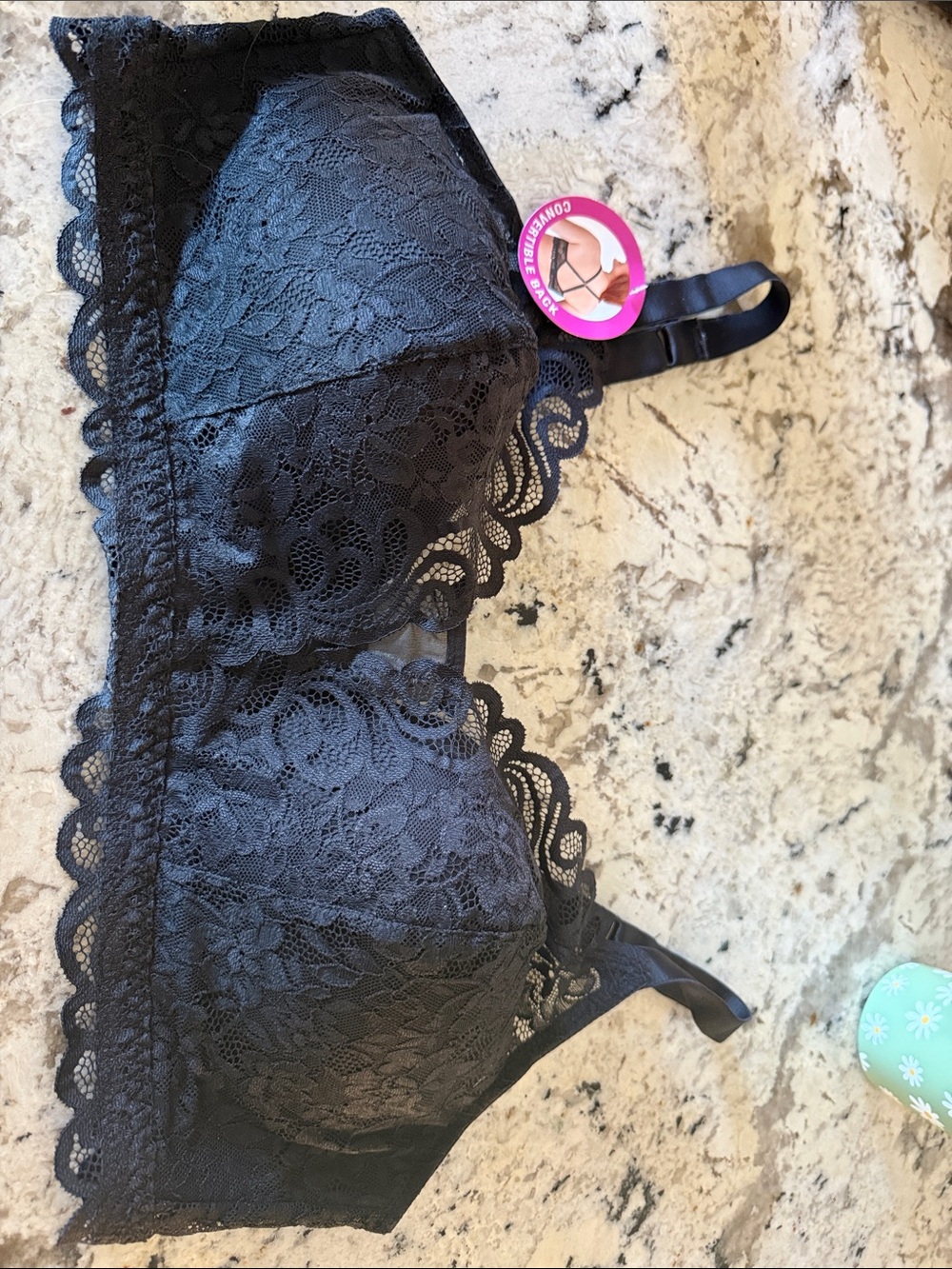 Bali Black Lace Wireless Bralette